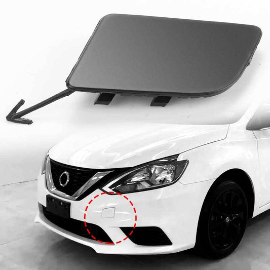 Car Front Bumper Tow Eye Bracket Hook Cover Cap for 2016-2019 for Nissan Sentra