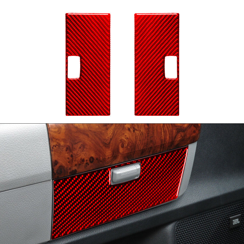 Red Door Storage Box Panel Trim Cover Carbon Fiber for Toyota Tundra 2007-2013