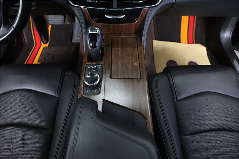 Console Gear Shift Frame Cover Trim 2 Fit for Cadillac CT6 2016-2020 Wood Grain