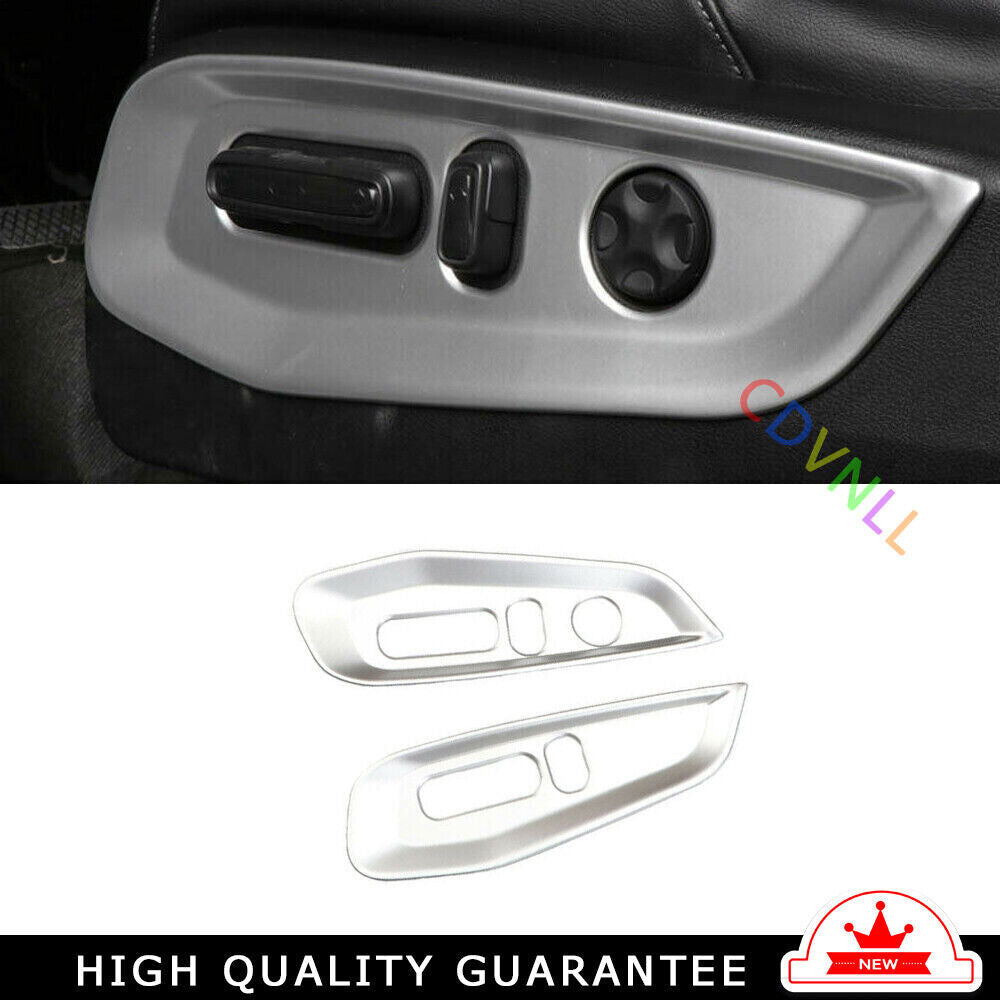 for Seat Adjustment Button Panel Trim 2PCS for Honda CRV CR-V 2017-2022 Matte Silver