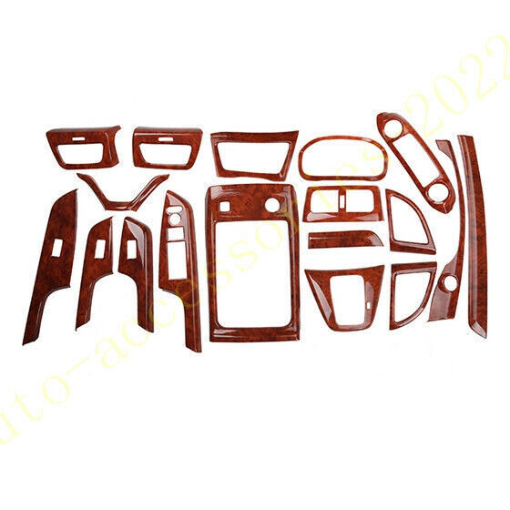 18P Peach Wood Grain Car Interior Kit Cover Decorat for Honda CR-V CRV 2012-2016