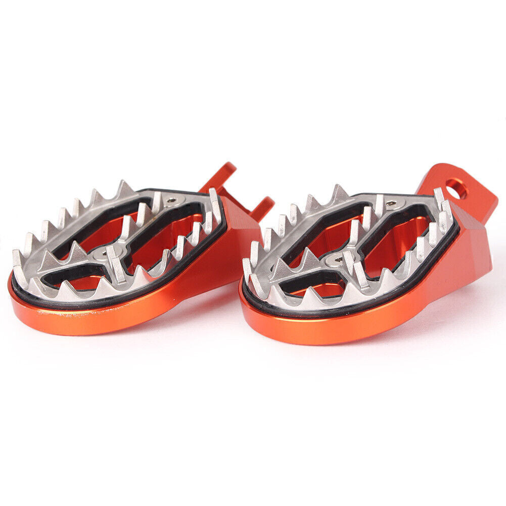 2x Motorcycle Foot Pegs Pedals for Honda CRF230L 2003 - 2007 2008 2009 Orange