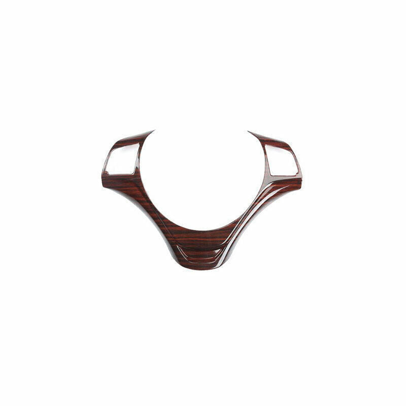 for BMW X1 E84 2013-2015 Red Wood Grain Inner Steering Wheel Decor Cover Trim 1P