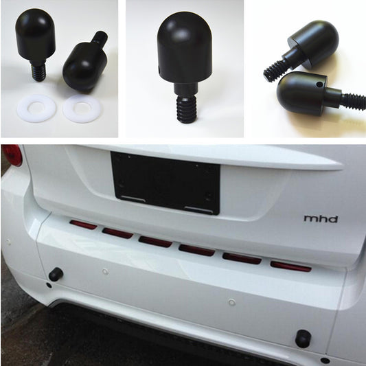 2x Black Bumper Guards Protectors Anti Collision Round Nail For Fortwo Car