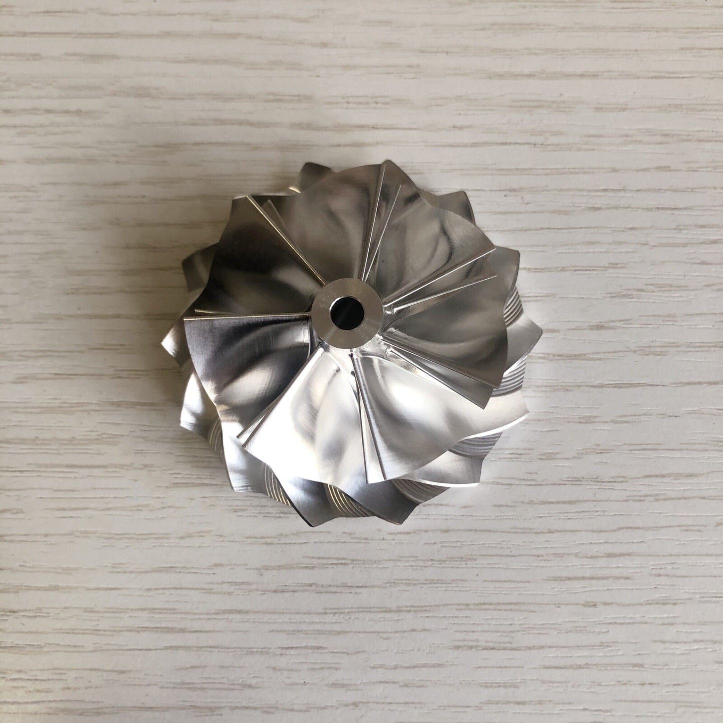 GT15-25 51.03/61.98 mm 7+7 Blade Turbine Milling/Burnt Compressor Wheel