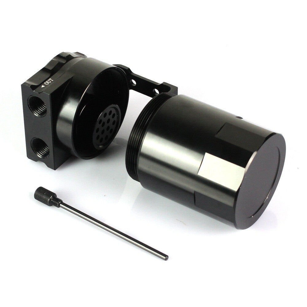New Black Universal Aluminum Oil Tank Kit, Water Reservoir Confusion Tank Breathing Filter