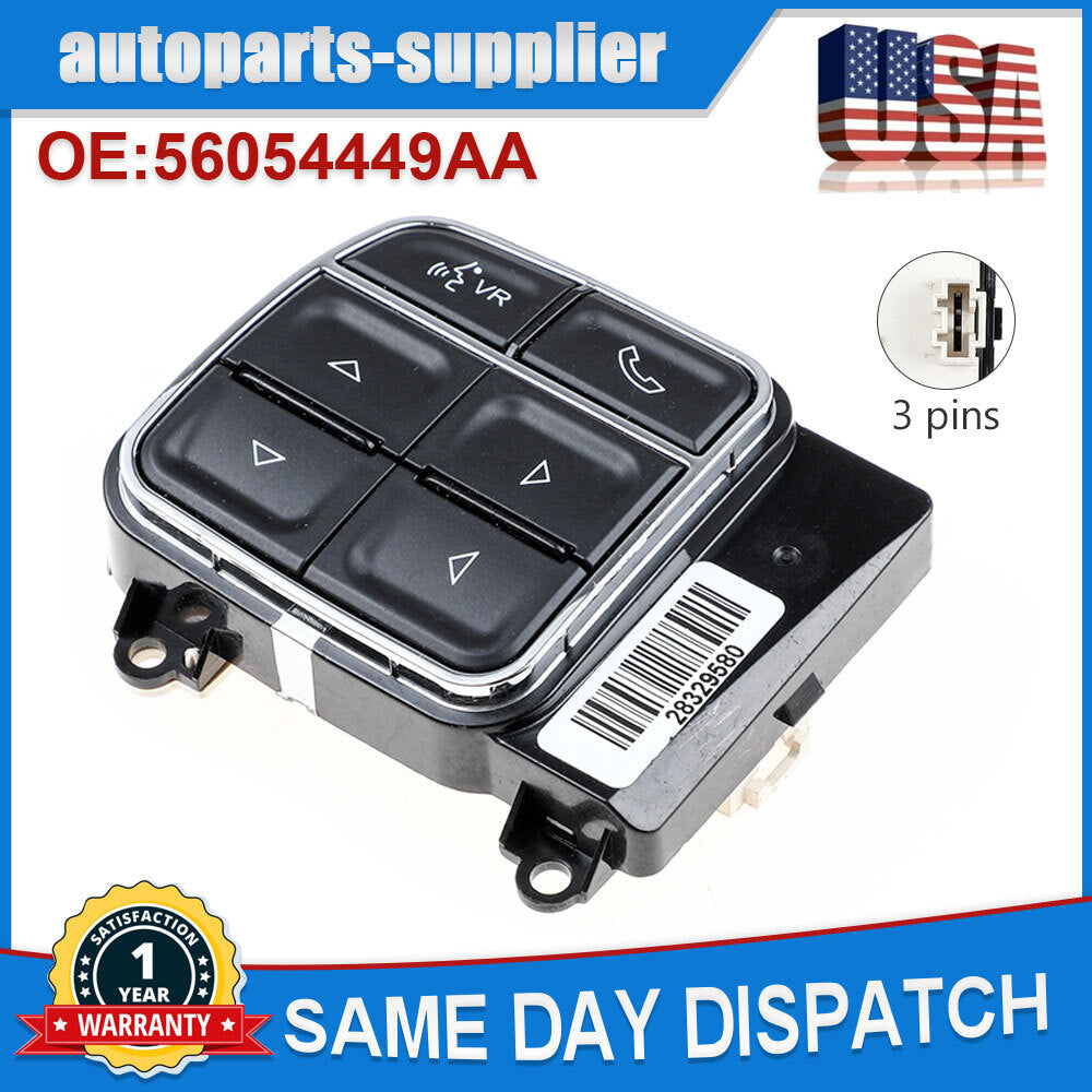 Steering wheel switch 56054449AA, suitable for Ram 1500 2500 3500 4500 5500, 2013-2019.
