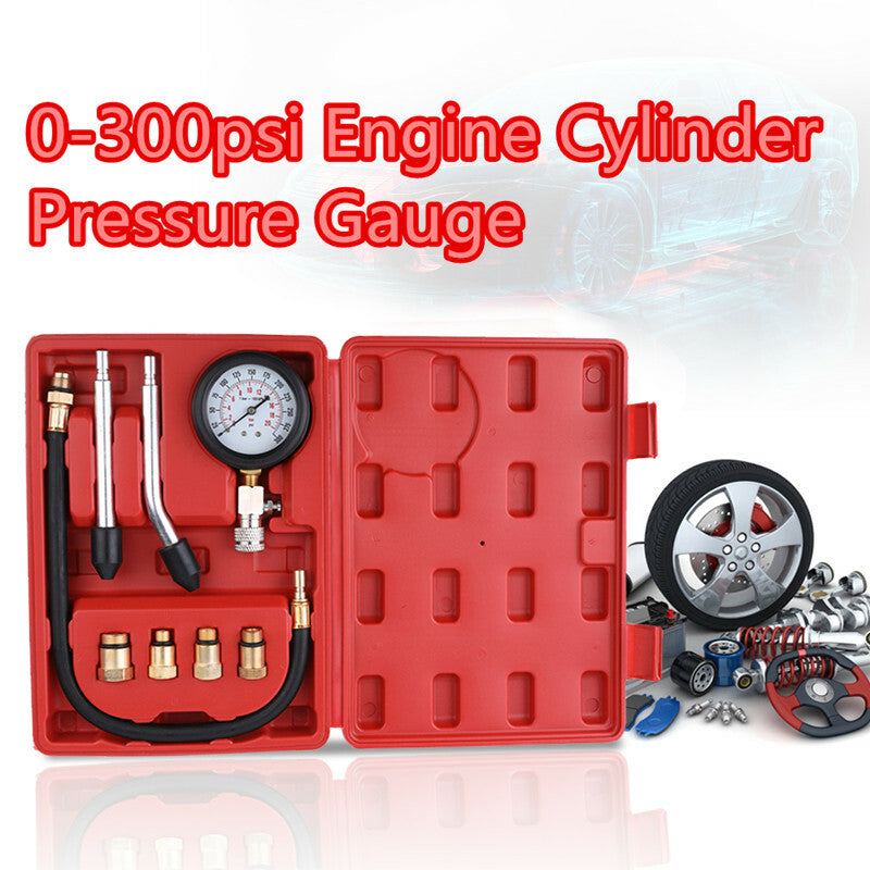 Car Petrol Gas Engine Cylinder Pressure Gauge Gasoline Compression Tester Tool