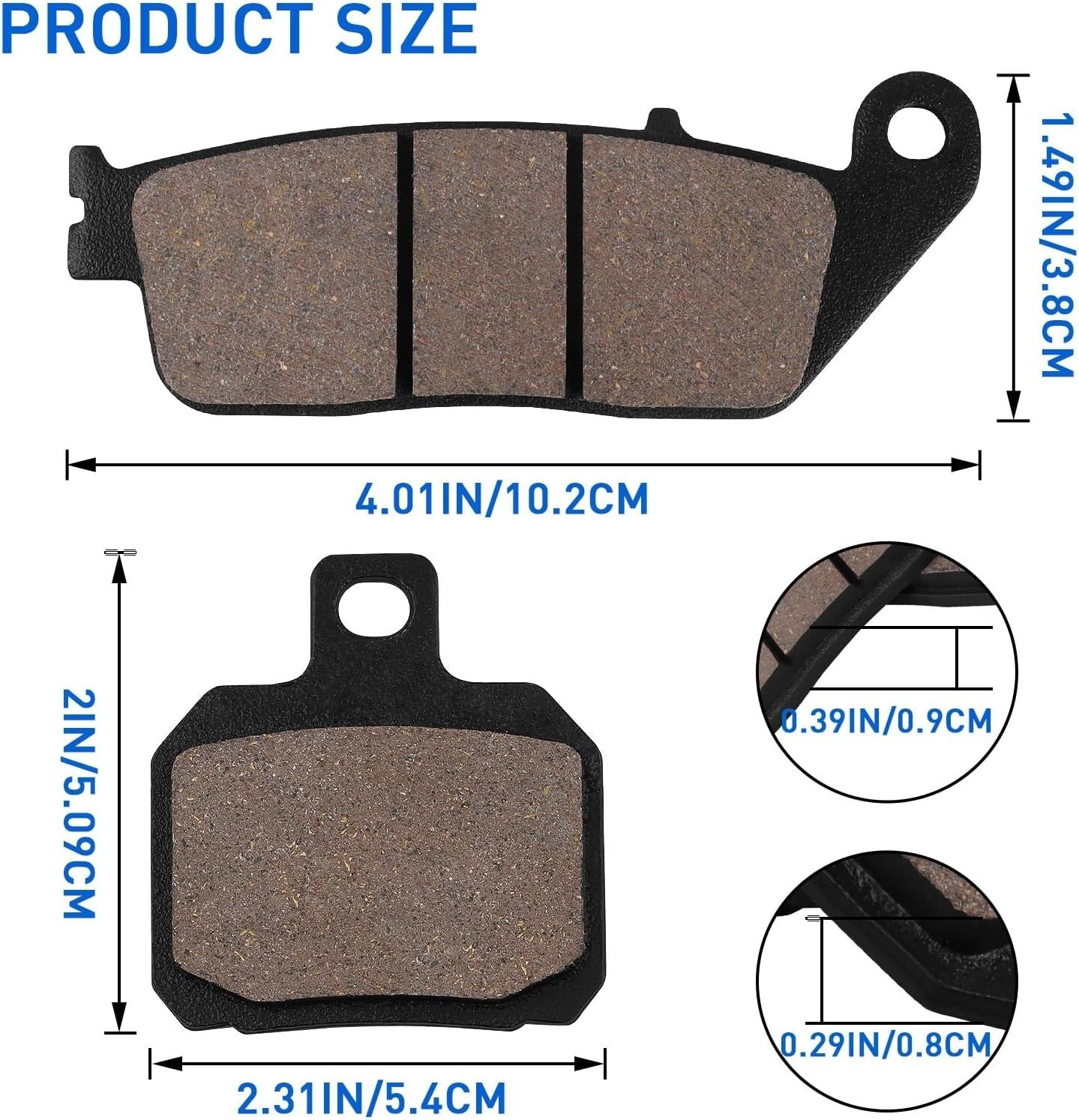 Front and Rear Brake Pads for Yamaha X-Max 125 2010-2016, X-Max 125 R Sport 2011