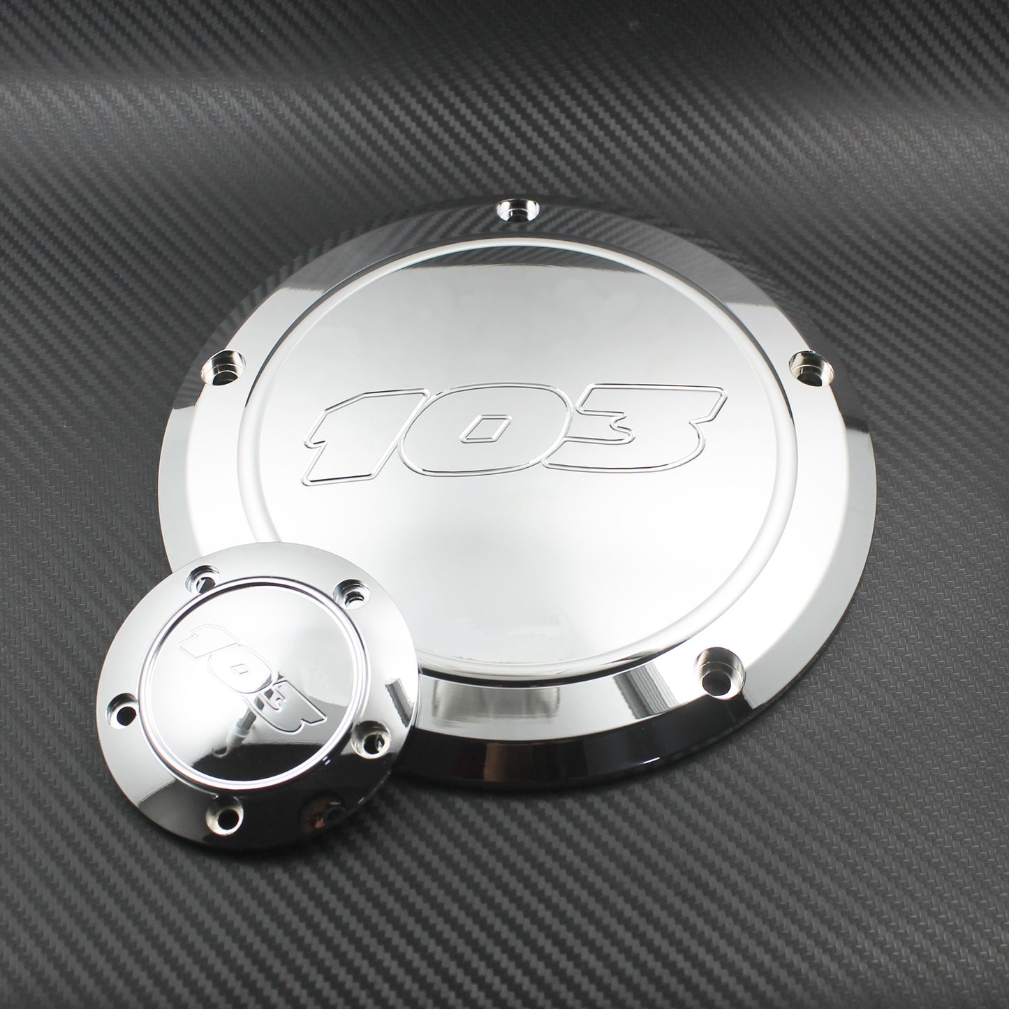 All Chrome 103 Derby Timing Timer Cover Fit for Harley Dyna Softail FXS Touring