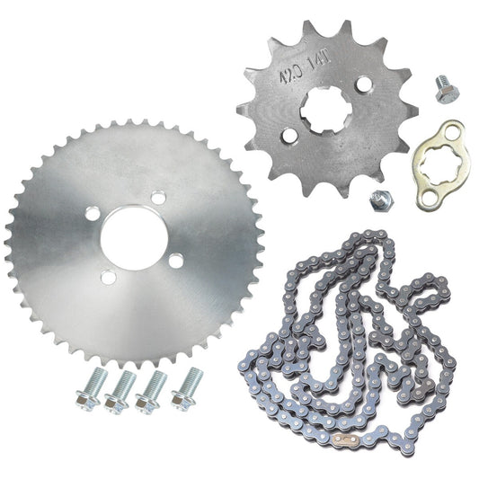 14T 48T sprockets and gears + 420 chain + 140 chain for off-road bikes, all-terrain vehicles, four-wheel off-road vehicles, go-karts
