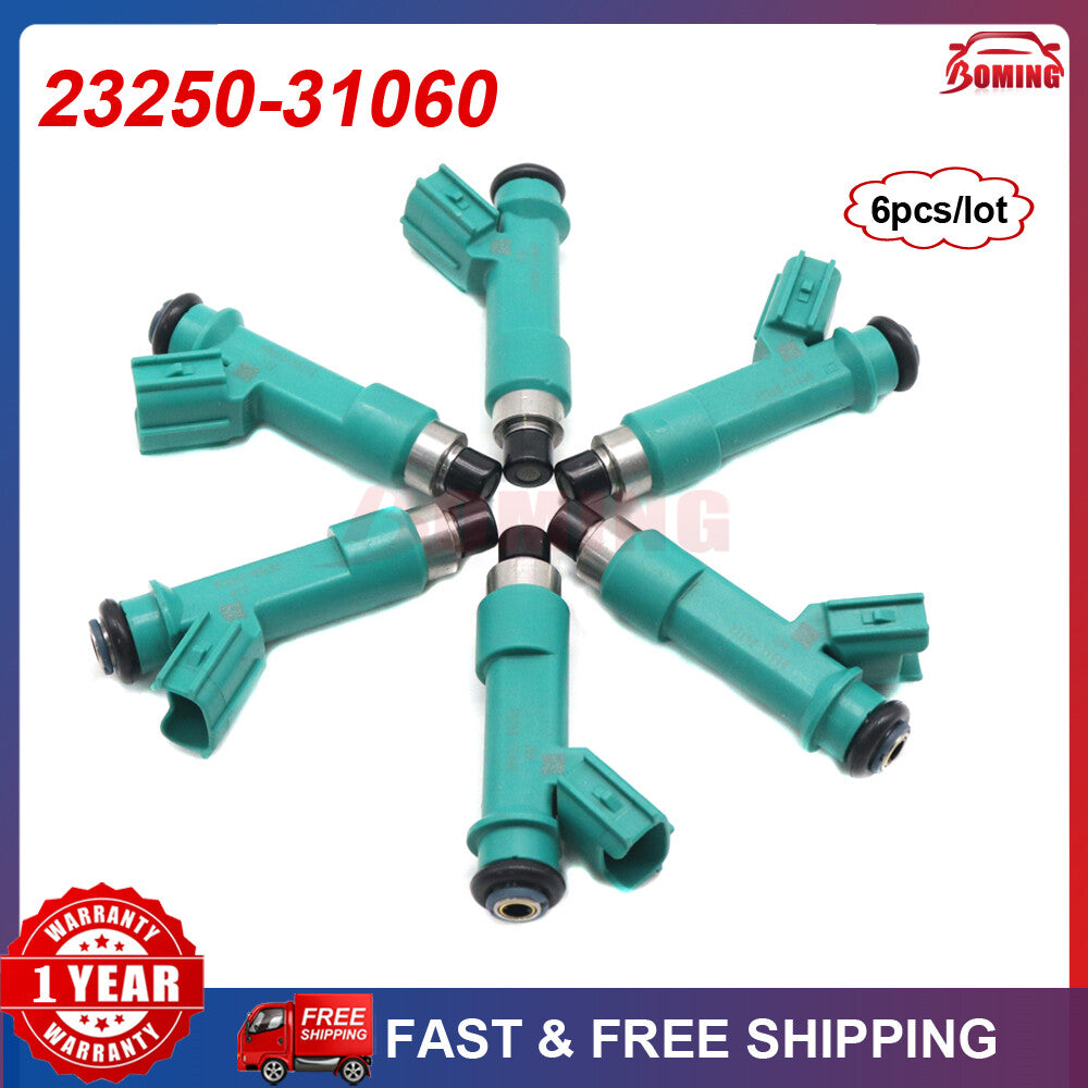 Fuel injectors 23250-31060 are suitable for Toyota Tacoma Tsutsumi 4Runder FJ Cruiser 6-piece set.
