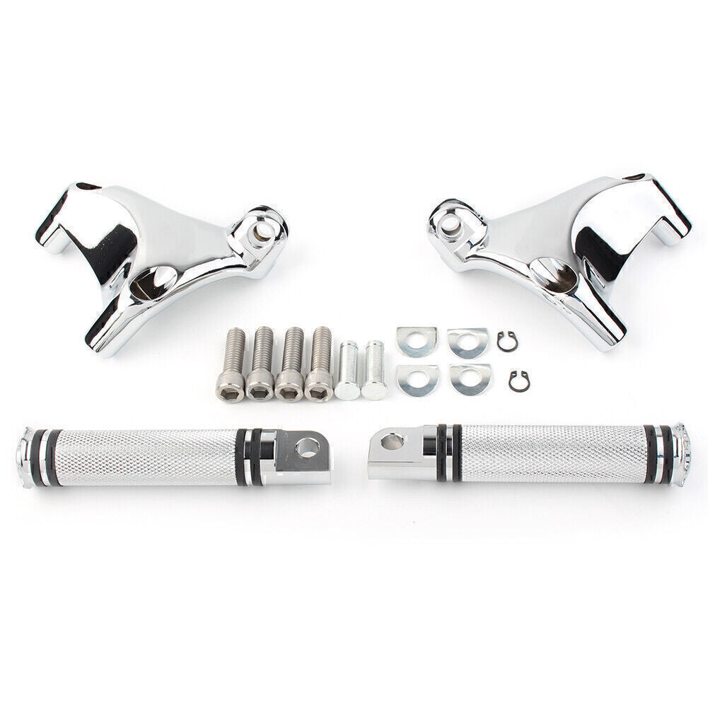 for Harley Sportster XL883 1200 04-13 Chrome Rear Passenger Footrest Peg Mount