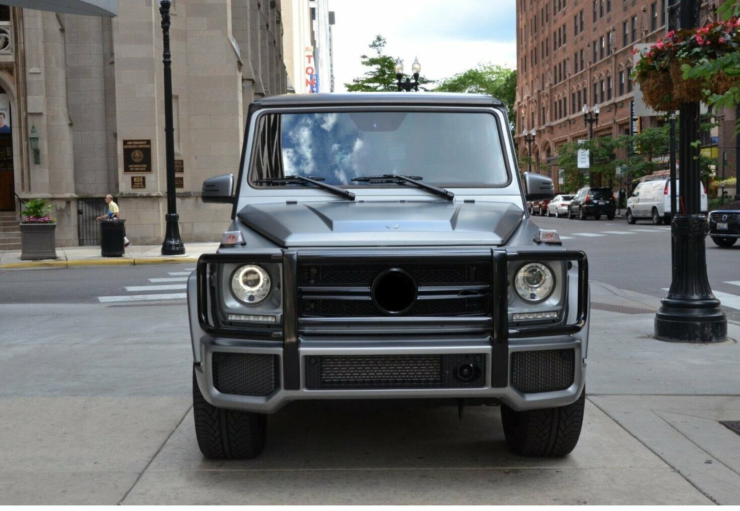 Aftermarket Black AMG Style Front Bumper Grille Brush Guard For G63 G500 G-Wagon
