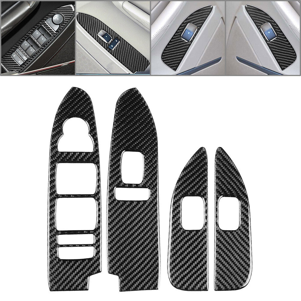 Front Window Control Cover Trim Black for Cadillac CTS Sedan Wagon 2008-13 LHD