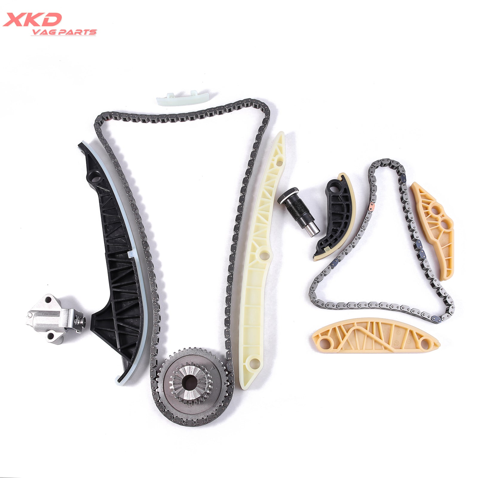 1.8T and 2.0T timed chain tensioner kits are suitable for Volkswagen for Jetta , for Golf MK5/6, for Passat , and for Audi A3.
