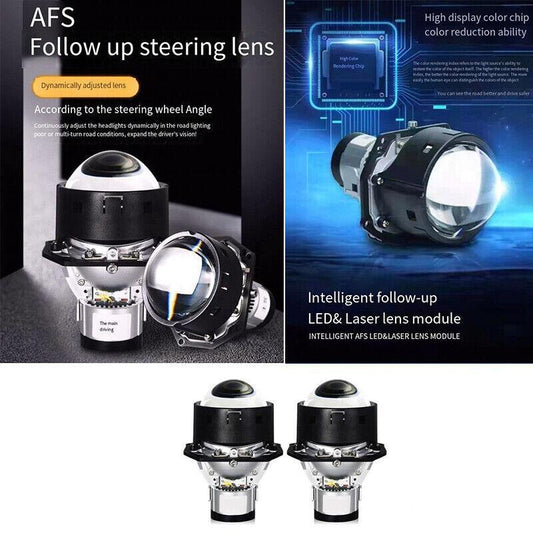 AFS LED Dual Projector Lens Follow Up Steering Laser Lens Module Corner Assist