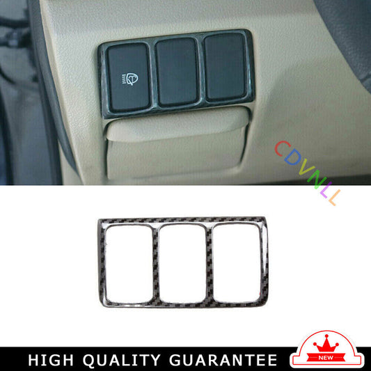 Headlight Button Frame Cover Trim for Honda Accord 2008-2013 Steel Carbon Fiber