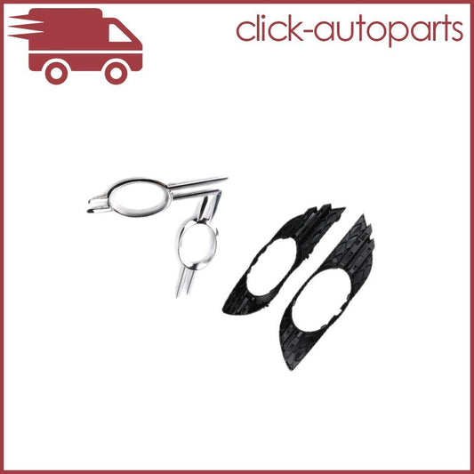 Front Fog Light Grill + Chrome Trim Cover Set Fits for Mercedes E-Class W211 2007-09