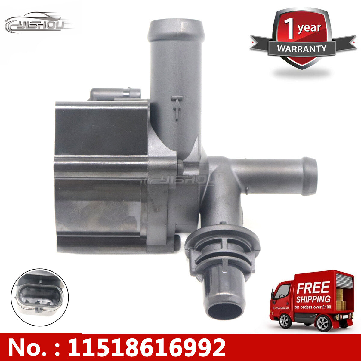 11518616992 is suitable for BMW 114i, 116i, 118i, 316i, 10-16, 12-15 auxiliary water cooling pumps.