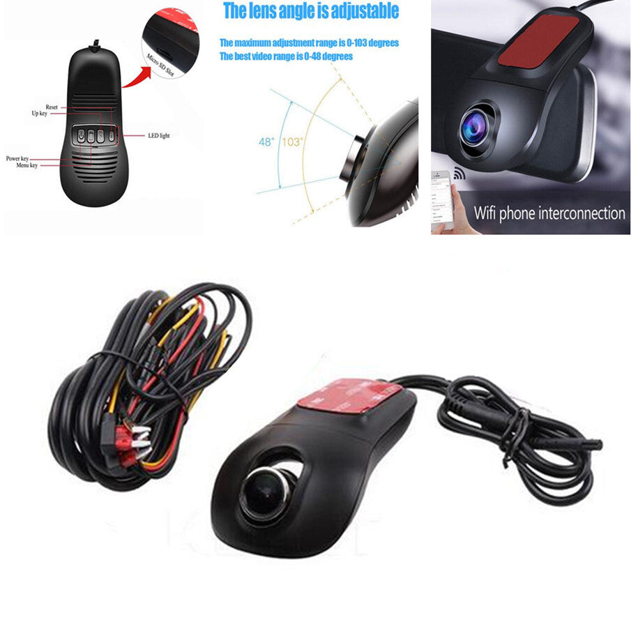 Car Hidden DVR Wifi Camera Video Driving Recorder Monitor Dash Cam Camcorder