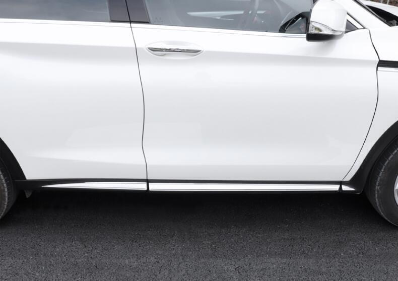 Chrome Body Side Molding Door Guard Cover Trims Fit FOR 2020-2022 for Infiniti QX50