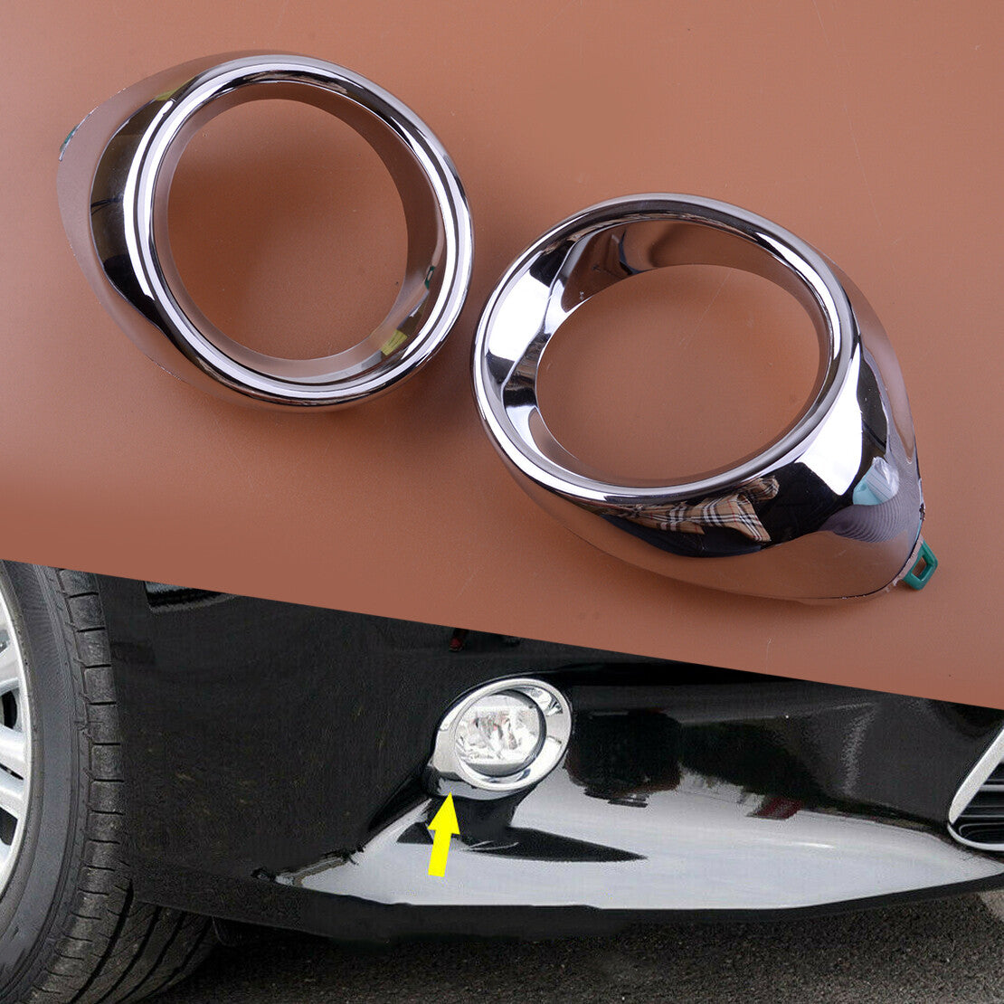 LH RH Front Fog Driving Light Bezel Cover Trim Fit for Lexus ES300H ES350 13-15