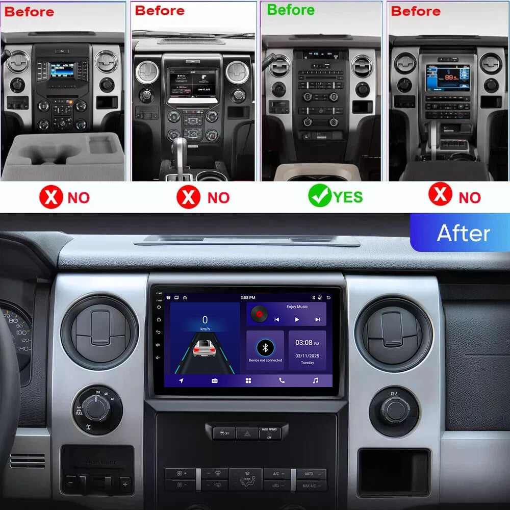 7 Android 14 Carplay Car Radio for Ford F-150 2009-2012 Stereo GPS Navi 2+32GB