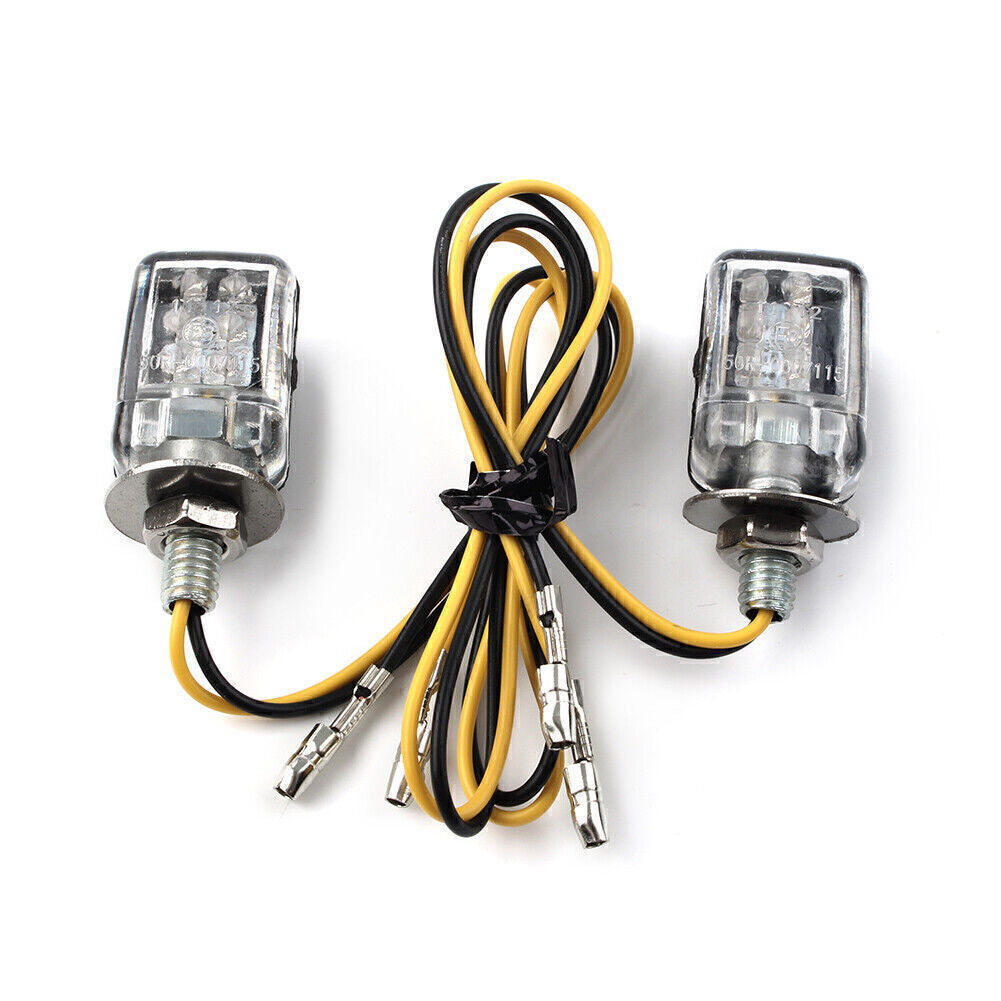 Universal Motorcycle Turn Signal Indicator Lights Warning Blinker Lamp 2pcs