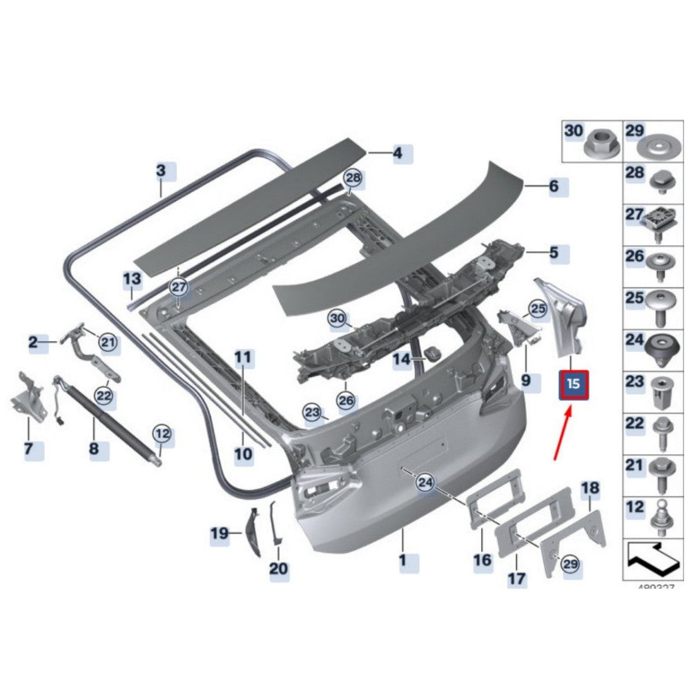 Trunk Gutter Strip for BMW 6 Gran Turismo G32 19-22