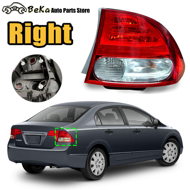 One 2009/2010 for Honda for Civic sedan with a missing right rear taillight bulb.