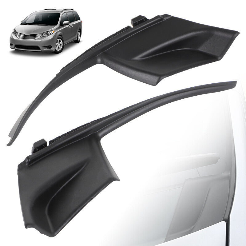 FRONT WINDSHIELD WIPER SIDE COWL EXTENSION COVER TRIM FOR 2011-20 for TOYOTA for SIENNA