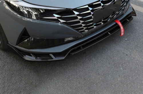 for Hyundai for Elantra 2021-23 Glossy Black Front Bumper Lip Spoiler Splitter Guard