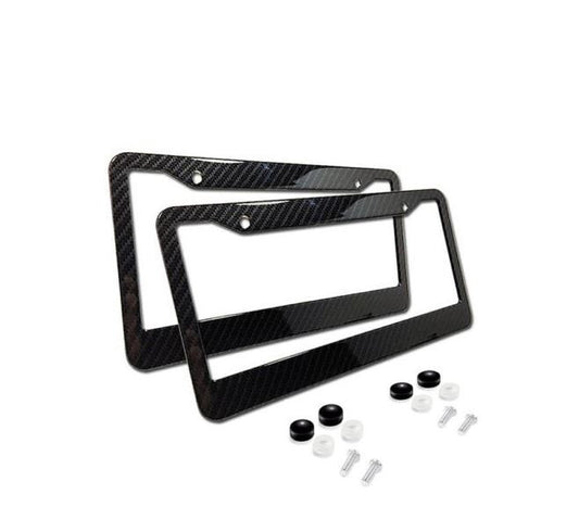 Suitable  for ford  license plate frame cover caps, trunk black carbon fiber