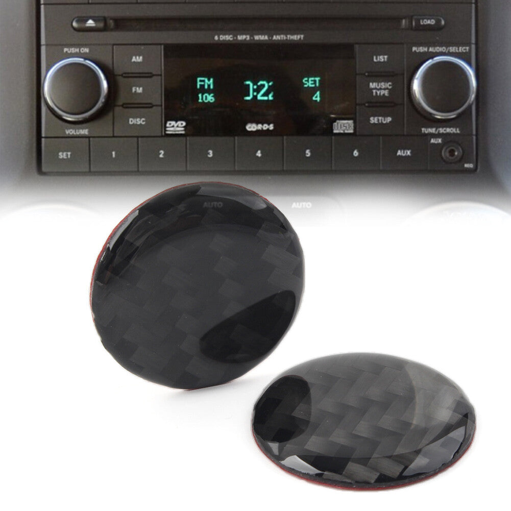 Central Control Radio Switch Knob Cover Trim Fit for Jeep for Wrangler JK 2011-2017