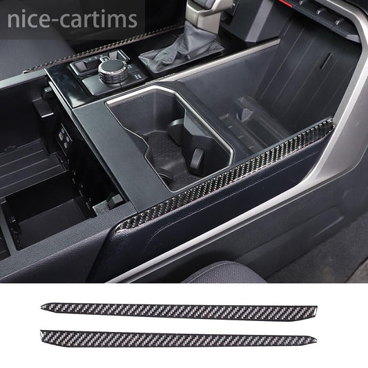 For Toyot@ Tundr@ 2022+ Carbon Fiber Central Control Gear Shift Side Panel Cover