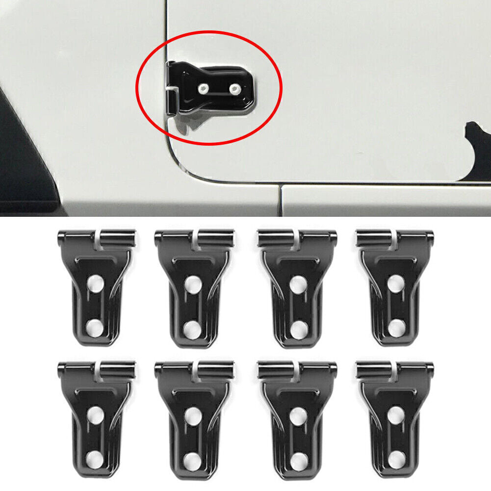 8pcs Black Door Hinge Covers Trim for Jeep for Wrangler JL 2018+
