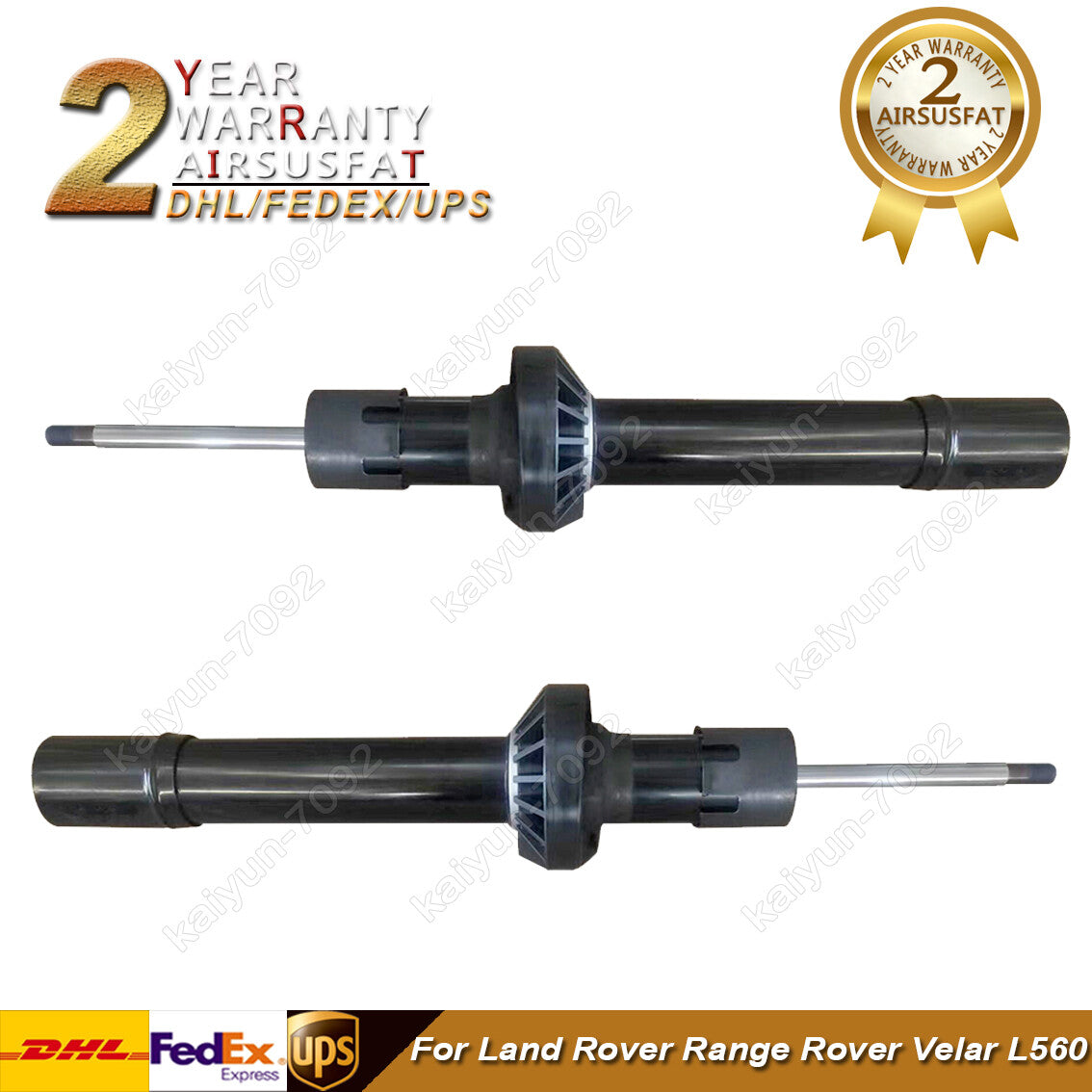 2x Front Air Suspenison Shock Core for Land Rover for Range Rover Velar L560 2017-21