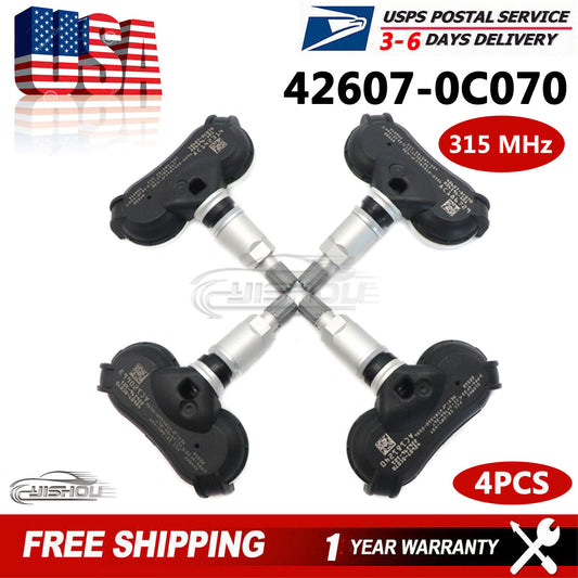 4pcs 42607-0C070 TPMS Tire Pressure Monitoring Sensor for Toyota for Sienna Tundra