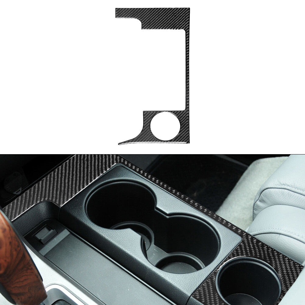 Water Cup Slot Frame Panel Trim Cover Carbon Fibre for Toyota Tundra 2007-2013