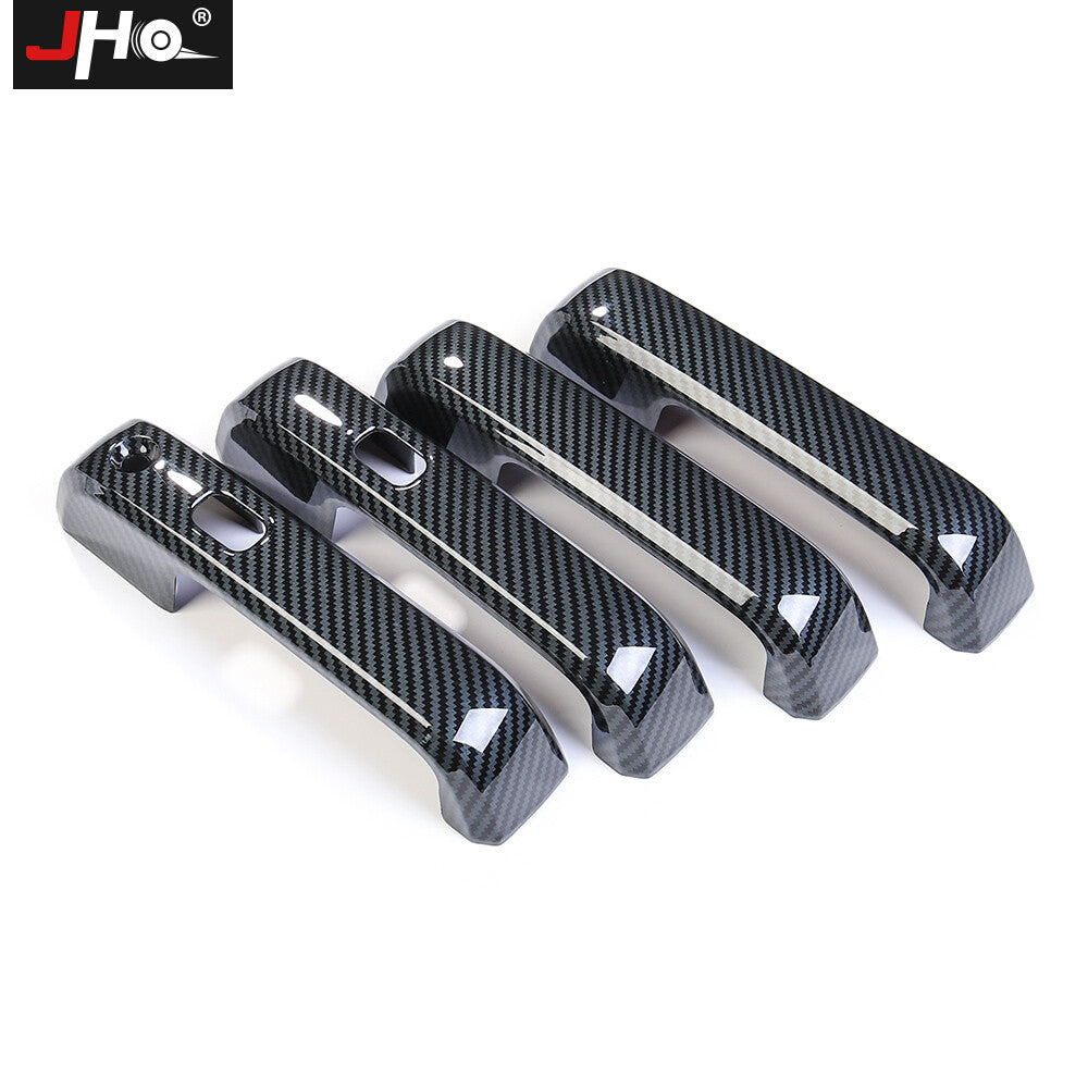 4¡ÁCarbon Fiber Exterior Front Door Handle Panel for Ford F150 /LTD 2017-2020