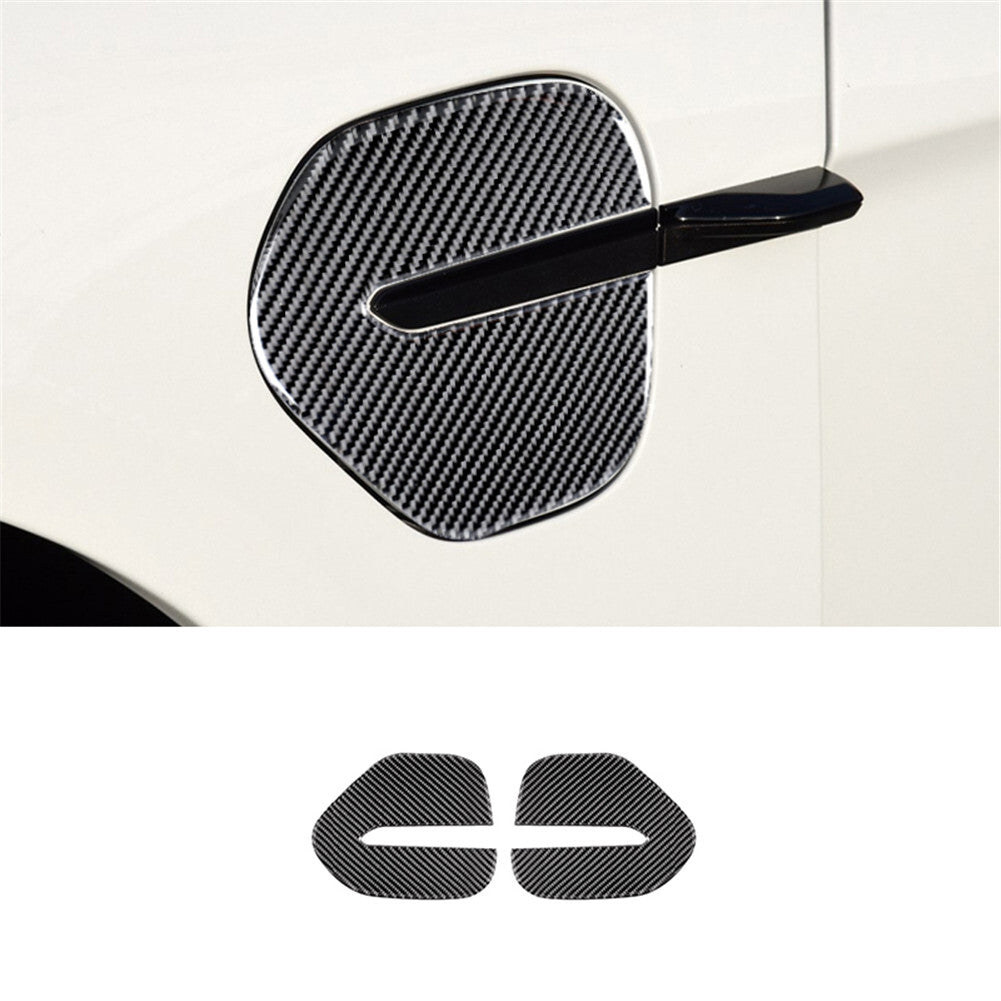 Carbon fiber charging connection field trim for Porsche Taycan 2019-2022 type B
