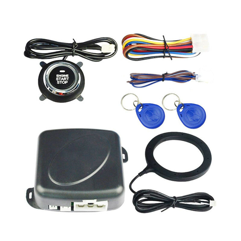 Car RFID Lock Keyless Start Stop Tactile Button Engine Push Start Button Alarm