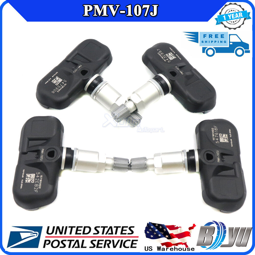 4 new Tire Pressure Sensors (TPMS) 42607-33021 for Toyota for Scion and for Lexus PMV-107J