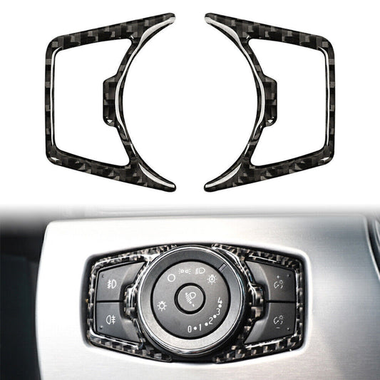 Headlight Switch Trim Carbon Fiber Sticker for Ford F150 for Mustang Explorer 14-up