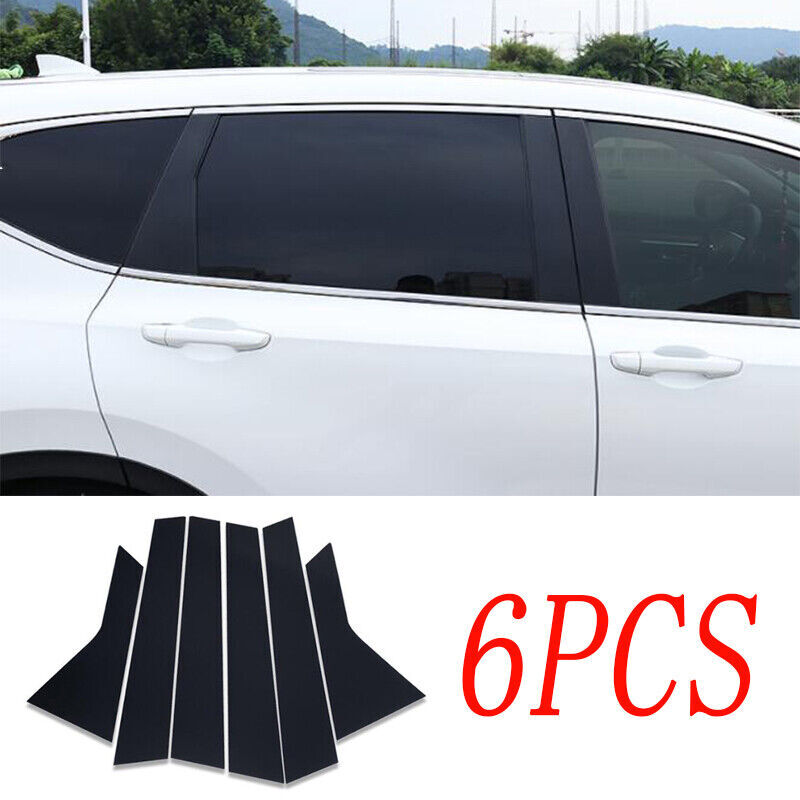 for Honda CRV CR-V 2012-2016 Gloss Black PC Window BC Pillar Panel Cover Trim 6P