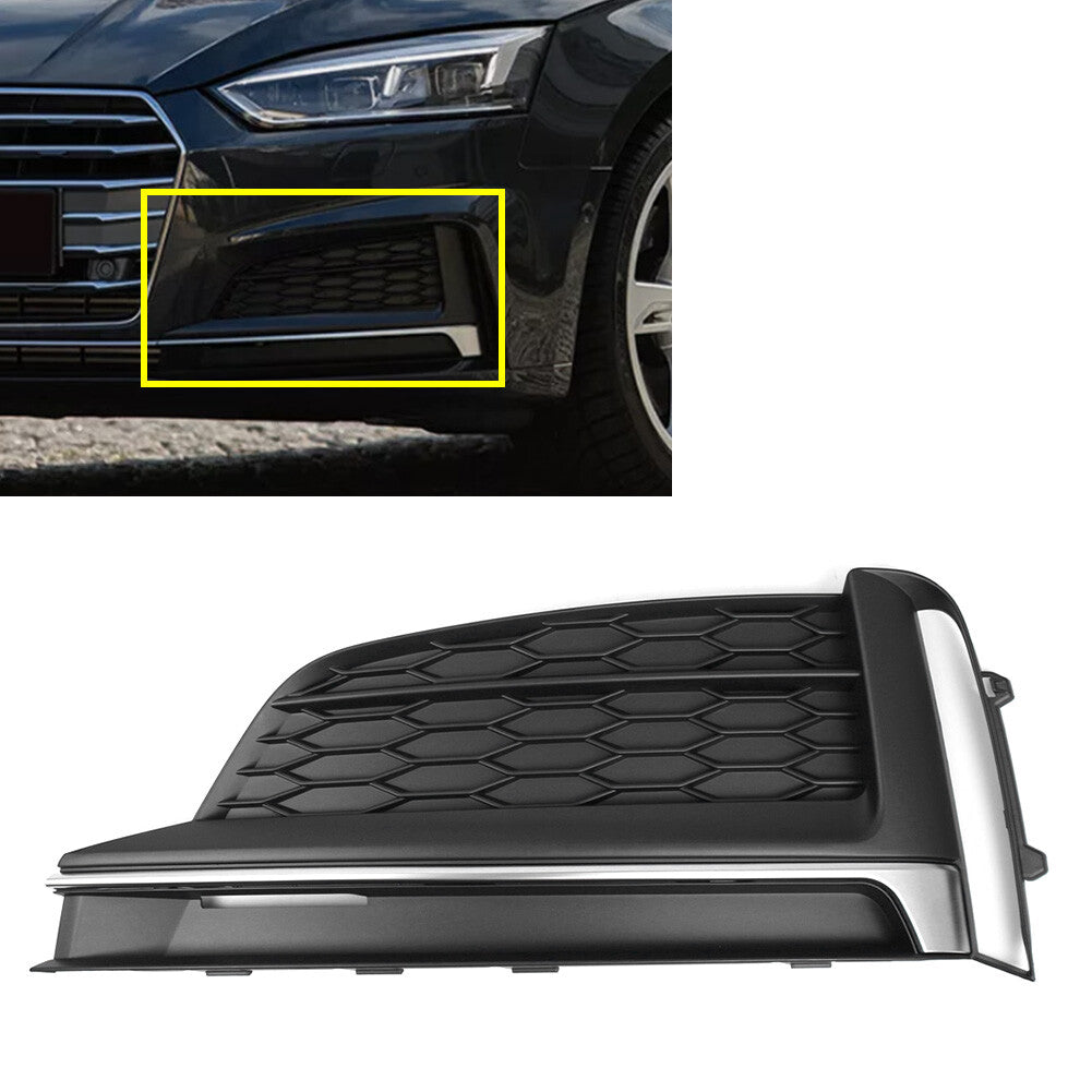 Front Bumper Fog Light Lamp Grill Bezel Cover for Audi for A5 S5 2017-2020