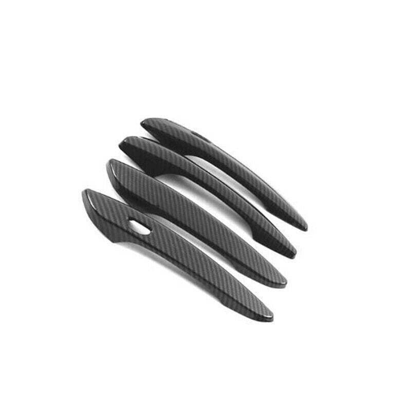 4P Carbon Fiber Look Exterior Door Handle Cover Trim for Mazda CX-30 CX30 20-24