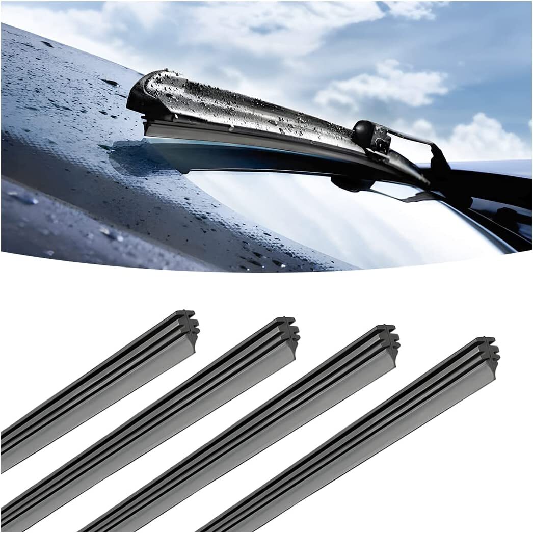 4-Pack 20-inch Car Frame Windshield Scraper Replacement Strips