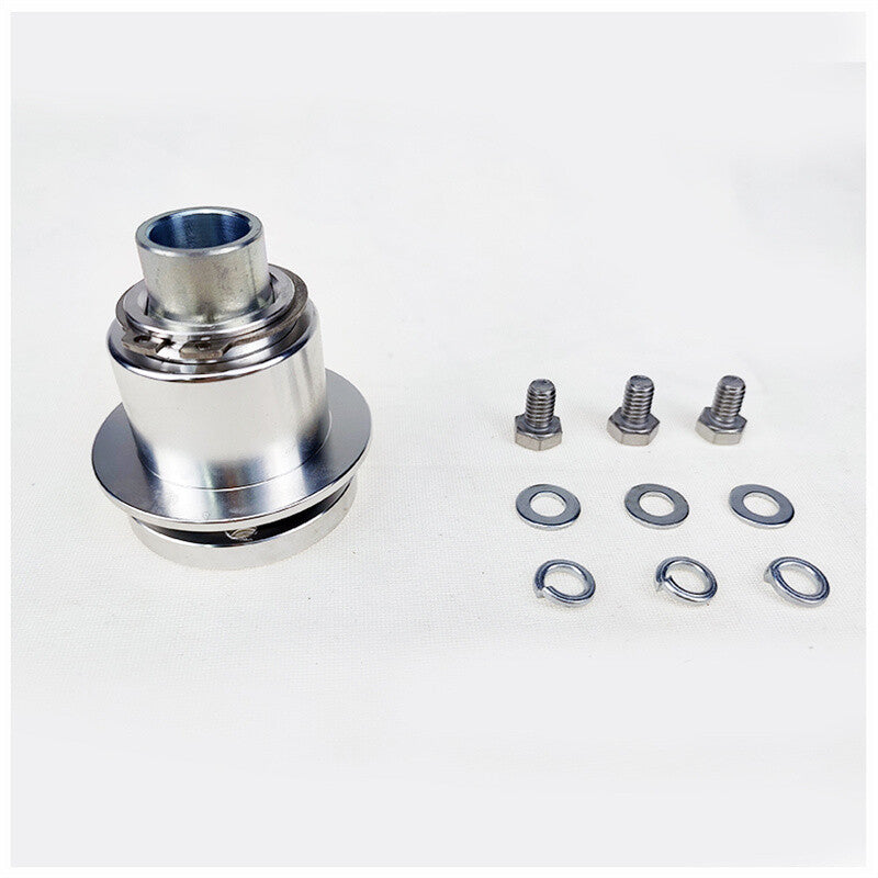 360¡ã Steering Wheel Quick Release Disconnect 3 Hole Hub Adapter Aluminum Silver